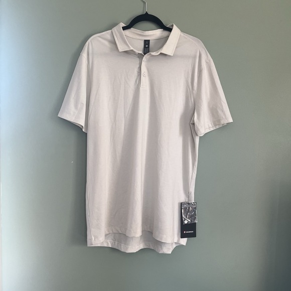 Lululemon NWT Evolution Short Sleeve Polo Beige Size XL - Picture 1 of 5